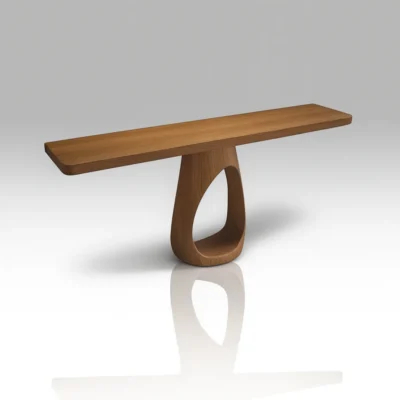 Classic Wooden Console Table With Rectangular Top