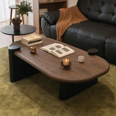 Alternative view of Modern Wooden Coffee Table With Unique Leg Design