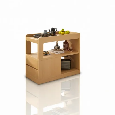 Modern Wooden Drink Table With Storage For Living Room