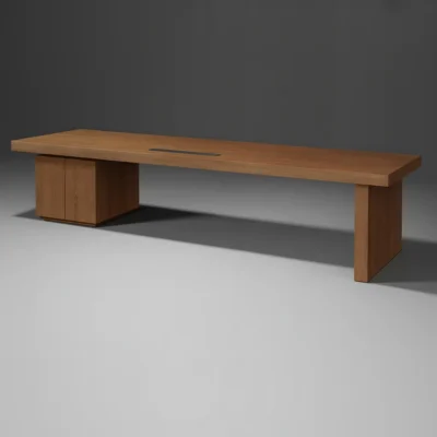 Modern Wooden Executive Desk For Office Workspace