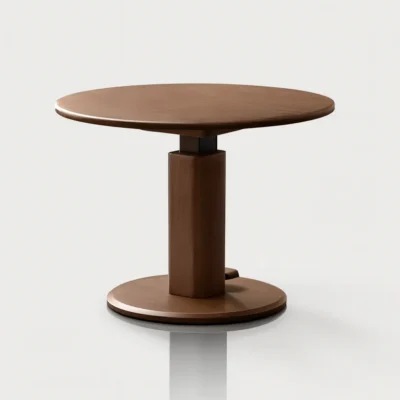 Modern Wooden Round Side Table With Sturdy Base