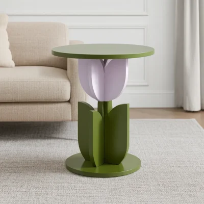 Alternative view of Scandinavian Wood Tulip Shape Side Table