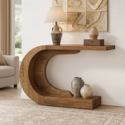 Alternative view of Scandinavian Wooden Console Table For Hallway